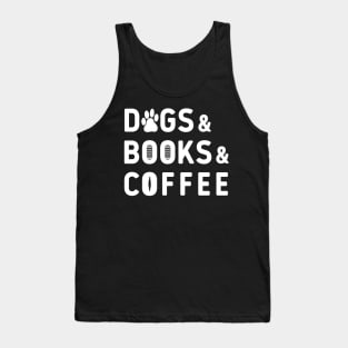 Dogs books coffee Tank Top